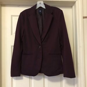 COPY - Gap burgundy blazer.